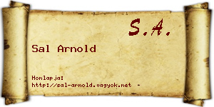Sal Arnold névjegykártya